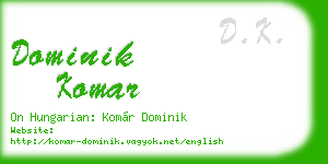 dominik komar business card